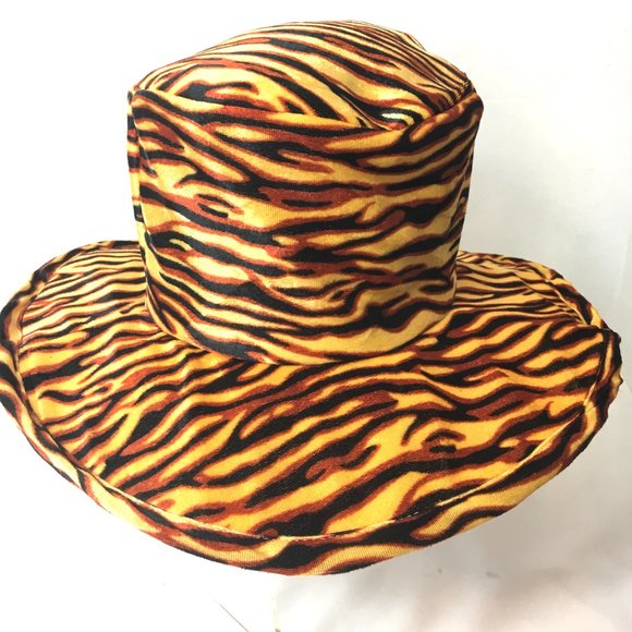 70’s Style Zebra Panne Velvet Pimp Big Daddy Hat NWOT VTG - Picture 3 of 7